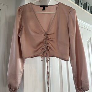 Forever 21 Blush Pink Ruched Blouse